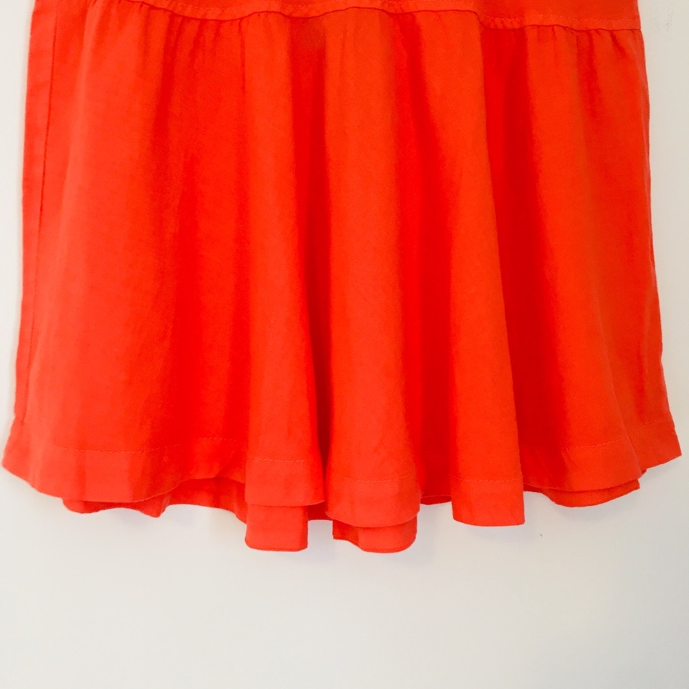 ANTHROPOLOGIE NWT Elevenses Orange Linen Skirt Size Small - Picture 3 of 8